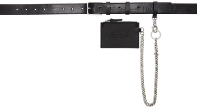Mm6 Maison Margiela Chain-link Buckle Belt In Black