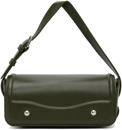 Lemaire Ransel Mini Leather Crossbody Bag In Gr667 Dark Moss