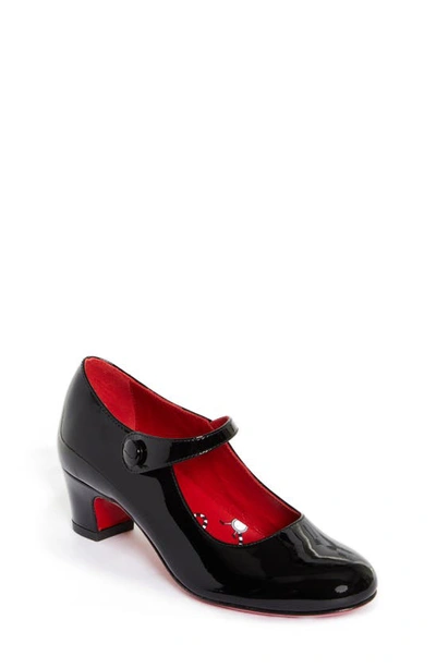 Christian Louboutin Little Girl's & Girl's Betsina Patent Leather Mary Janes In Black Linloubi