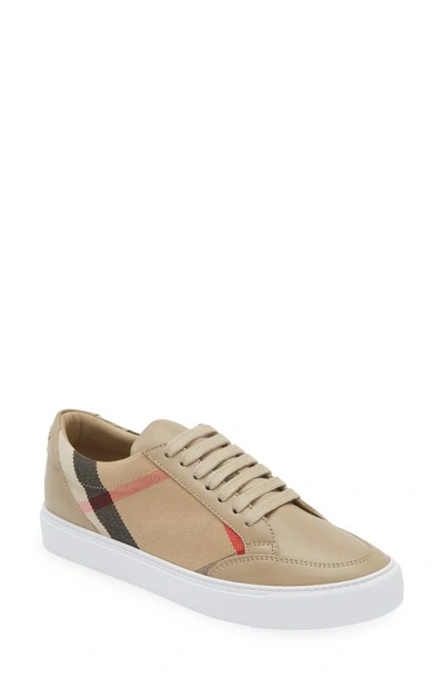 BURBERRY SALMOND CHECK LOW TOP SNEAKER