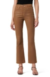 Joe's Coated High Waist Bootcut Jeans In Leather Brown