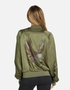 Lauren Moshi Mckay Vintage Eagle In Military/orange