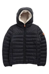 Save The Duck Kids' Wind & Water Resistant Fleece Lined Puffer Jacket In Black