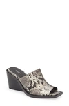 RAG & BONE RAG & BONE SANTIAGO SNAKESKIN EMBOSSED WEDGE SANDAL