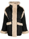 Stand Studio Black Dorothy Down Jacket In Black/natural White