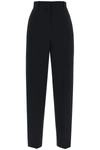 Alexander Mcqueen Fluid Crepe Trousers In Black