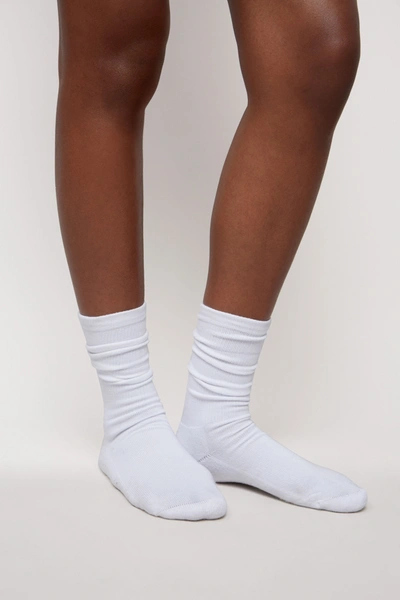 Danielle Guizio Ny Crew Socks In Cream