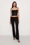 DANIELLE GUIZIO NY RUCHED CHIFFON KNIT TANK