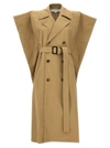 JW ANDERSON SLEEVELESS DOUBLE-BREASTED TRENCH COAT COATS, TRENCH COATS BEIGE