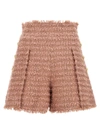 Balmain Tweed Tailored Shorts In Pink