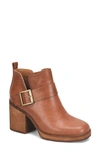 Korks Kari Block Heel Bootie In Tan