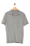 John Varvatos Marble Wash Polo In Med Grey