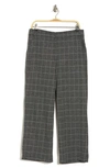 Max Studio Double Knit Wide Leg Pants In Black/ Charcoal Marled Window