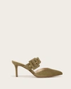 Veronica Beard Linley Pointed Toe Mule In Khaki