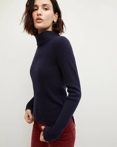 Veronica Beard Jurnee Cashmere Turtleneck In Navy