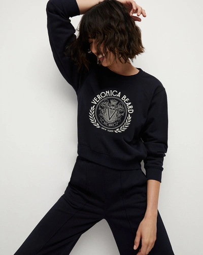 Veronica Beard Beaumont Logo Sweatshirt In Navy