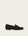 Veronica Beard Suede Coin Penny Loafers In Black