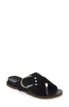 Rag & Bone Black Beau Cross Sandals In Black Suede