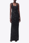 JONATHAN SIMKHAI DIONE SEQUIN-EMBELLISHED GOWN