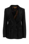 Etro Tailored Viscose Blend Blazer With Back Slit In Black