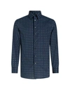 Etro Paisley-patterned Long Sleeve Shirt With Classic Collar In Blue