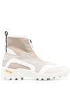 Ganni Performance Neoprene Sneakers In White
