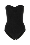 Hunza G Black Brooke Crinkle Swimsuit In Black
