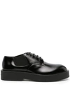 Jil Sander Studded Leather Clogs With Chunky Sole In Black