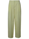 Jil Sander Lime Wool Pants In Yellow