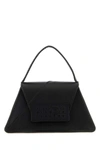 Mm6 Maison Margiela Black Leather Numeric Mini Tote Bag In Black
