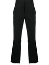 Off-white High-waisted Straight-leg Cropped Trousers In Black