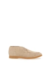 Eleventy Suede Lace-up Shoes In Beige