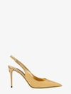 Dolce & Gabbana Laminated Leather Pumps For Women In Mixed Colours In Gold