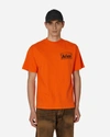 Aries Logo Print Crew Neck T-shirt With Short Sleeves In Orange