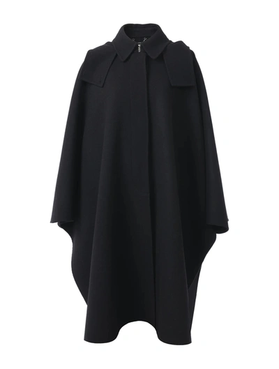 Chloé Reversible Wool & Cashmere Cape In Black