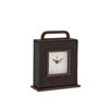 ADDISON ROSS LTD UK ANTHRACITE FAUX SHAGREEN CARRIAGE CLOCK