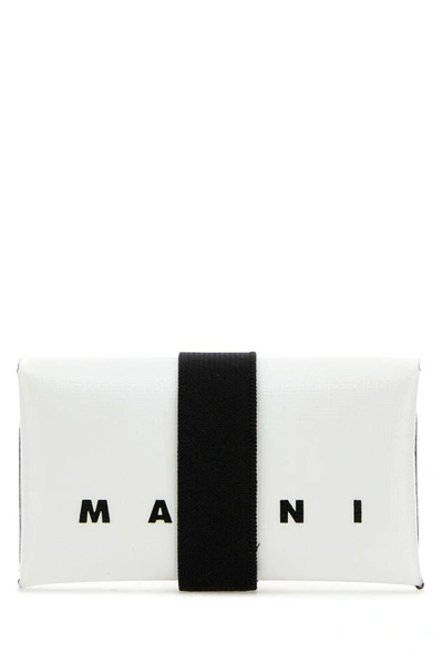 Marni Logo-print Folded Wallet In White