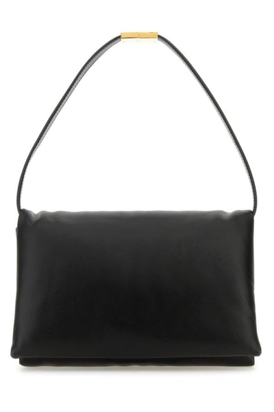 Marni Woman Black Leather Shoulder Bag