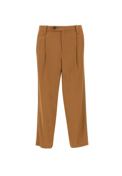 Apc Renato Cotton Pants In Brown