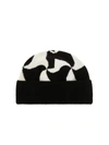 Bottega Veneta Wavy Triangle Wool Beanie In Black