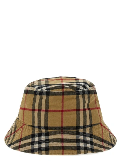 Burberry Bucket Hat Check In Beige