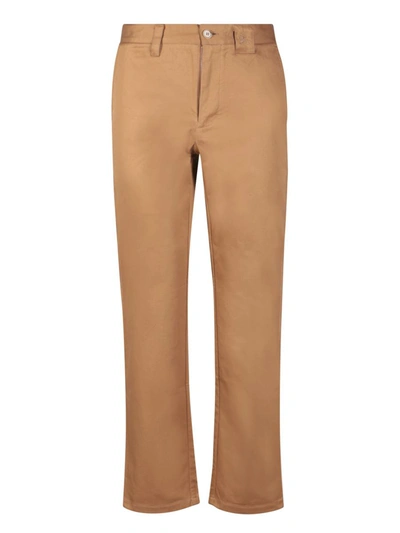 Burberry Straight Leg Tailored Trousers In Brown
