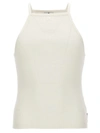 Courrèges Off-white Embroidered Tank Top In White
