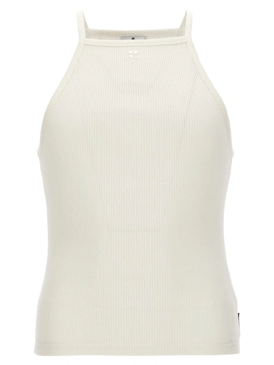 Courrèges Off-white Embroidered Tank Top