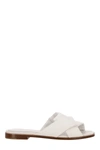 Ferragamo Pantoletten Aus Leder In White