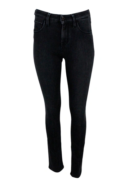 Jacob Cohen Kimberly Skinny Fit Jeans In Super Stretch Denim In Black
