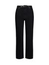 Jw Anderson Cotton Denim Padlock Belt Slim Fit Jeans In Black