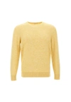 Kangra Man Sweater Mustard Size 40 Alpaca Wool, Cotton, Polyamide, Wool, Elastane In Yellow