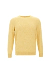 Kangra Cashmere Kangra Man Sweater Yellow Size 40 Cotton In Yellow