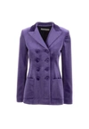 Philosophy Di Lorenzo Serafini Double-breast Satin-finish Blazer In Purple